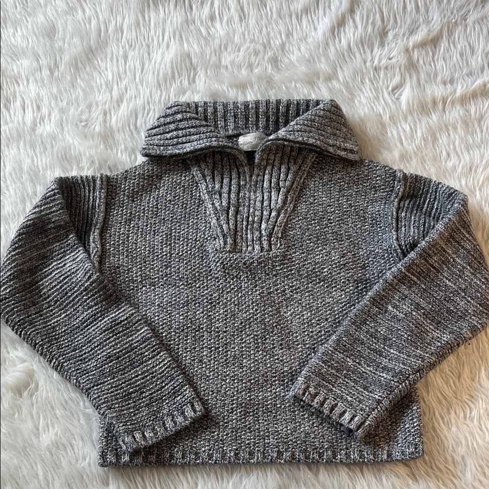 Cozy High-Neck Gray Women's Sweater